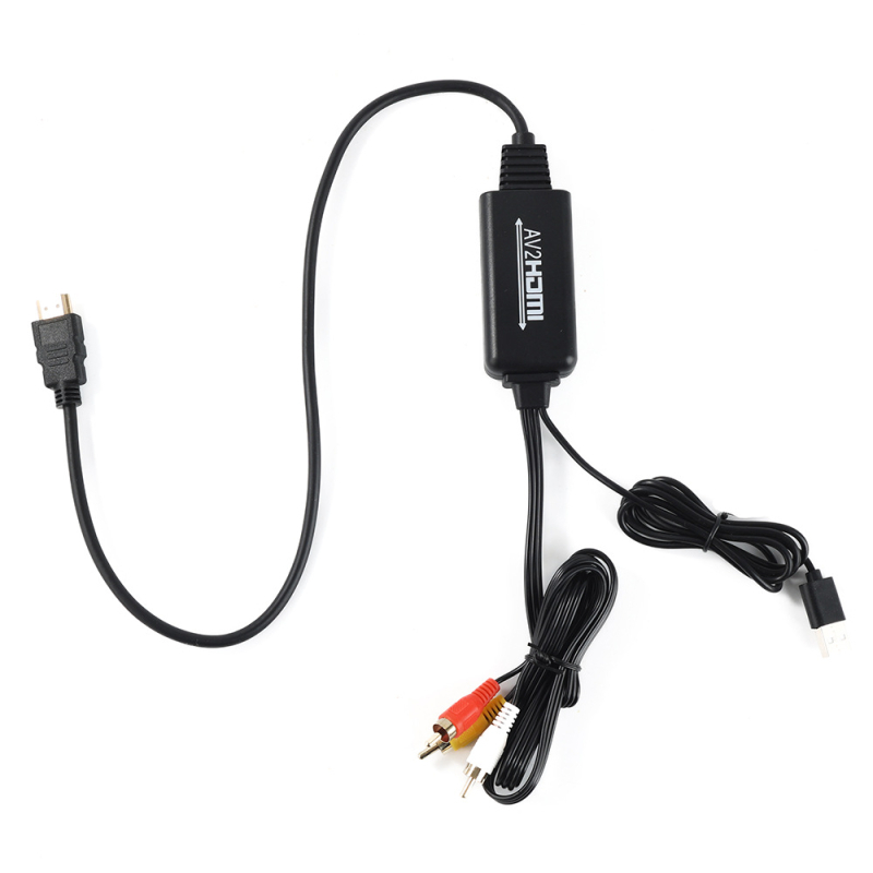 AV į HDMI adapteris, Modelis 998, 1080P, TV/monitoriui, Nuotolinis pažadinimas nepalaikomas