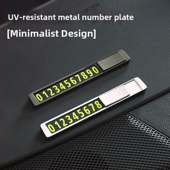 Metāla magnētiska pagaidu stāvvietas numura plāksne, slēpts dizains, modelis Y-3