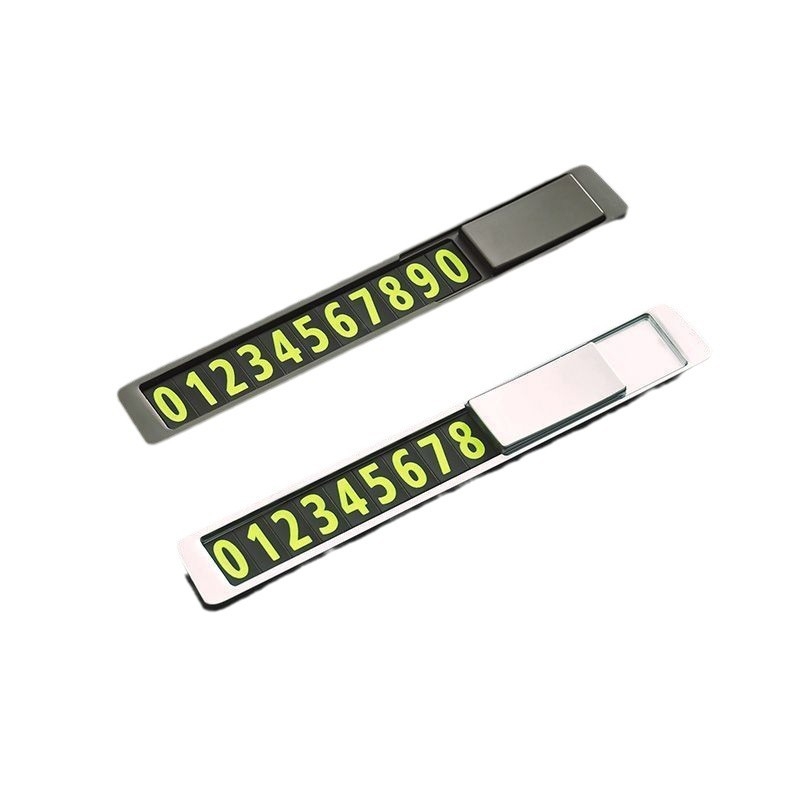 Metāla magnētiska pagaidu stāvvietas numura plāksne, slēpts dizains, modelis Y-3