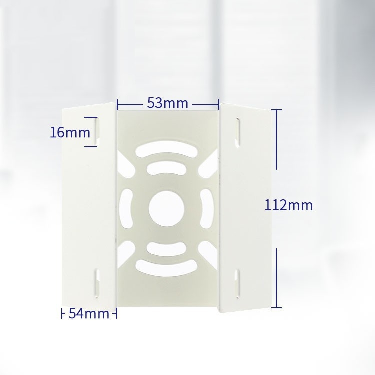 Stiprināta uzstādīšanas kronšteins videonovērošanas kamerām, dome un bullet kamerām; montāža uz stabiem, ielu apgaismojumam un telekomunikāciju stabiem (Tips: stiprināts; Kameras: dome/bullet; Materiāls: tērauda plāksne; Pārklājums: plastmasas pārklājums)