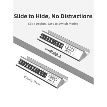 Laikina stovėjimo numerio plokštelė Audi A6L/A4L/A3/Q2/Q7/Q3/A5/A6/A7/A8L – Longzhen metalinė, pritaikoma, paslėptas tipas