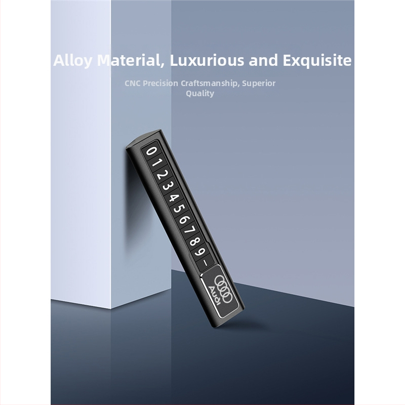 Laikina stovėjimo numerio plokštelė Audi A6L/A4L/A3/Q2/Q7/Q3/A5/A6/A7/A8L – Longzhen metalinė, pritaikoma, paslėptas tipas