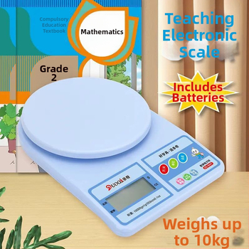 Elektronička edukativna vaga za osnovnoškolce (2. i 3. razred) za učenje grama i kilograma, kompaktna pladnja za mjerenje grama
