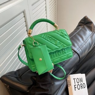 Geantă pătrată orizontală din PU, stil Street Trend, cu capac, buzunar interior pentru telefon și căptușeală din piele sintetică