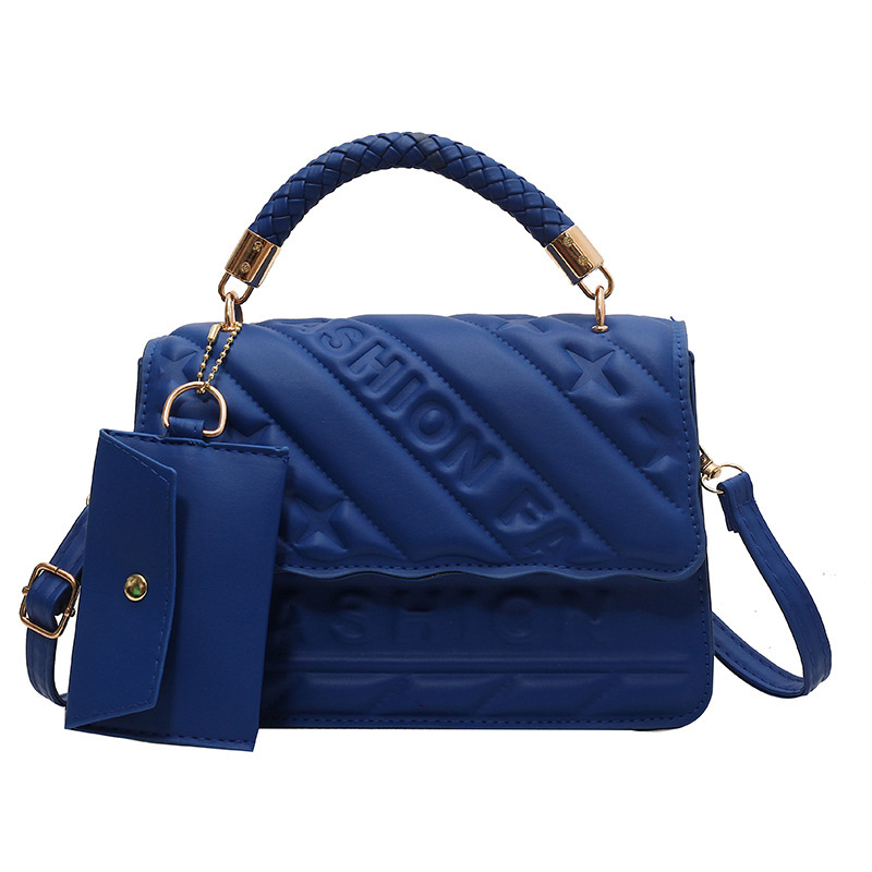 Geantă pătrată orizontală din PU, stil Street Trend, cu capac, buzunar interior pentru telefon și căptușeală din piele sintetică