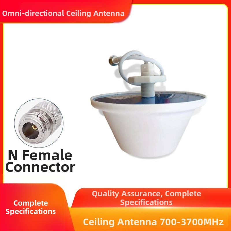 Iekštelpu griestu antena, omni-direkcija, 698–3700 MHz, ar sēņu galvas dizainu, komunikāciju infrastruktūrai