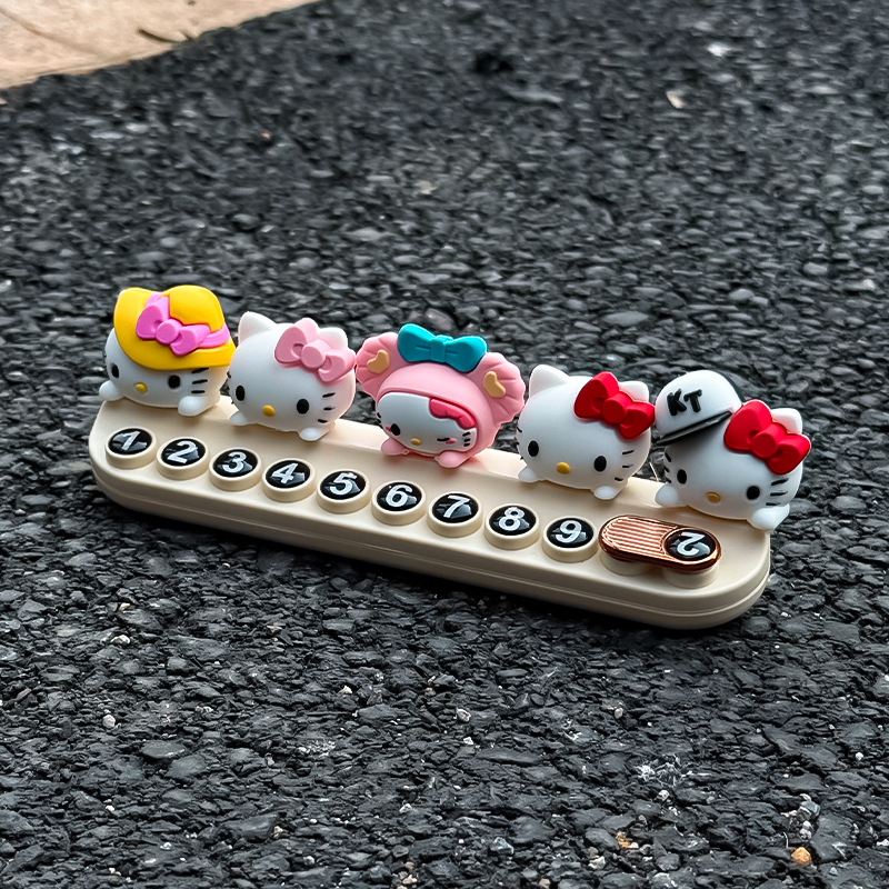 Hello Kitty автомобилен интериорен декор - скрит тип, пластмасов, без печат на лого, без персонализация