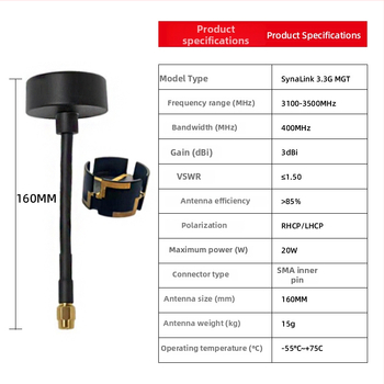 FPV drona antena ar augstu signāla stiprumu, sēņu galviņa / lolipop stils, piemērota kvadrokopteriem un modeļu lidmašīnām