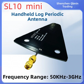 SL10Mini Logaritmiska Periodiskā Antena - 50 kHz–3 GHz, zemas frekvences, augsts signāla pastiprinājums, virziena uztvērēja antena satelītiem