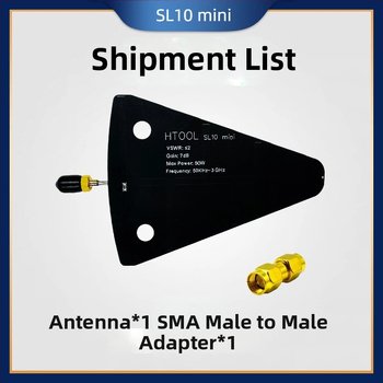 SL10Mini Logaritmiska Periodiskā Antena - 50 kHz–3 GHz, zemas frekvences, augsts signāla pastiprinājums, virziena uztvērēja antena satelītiem