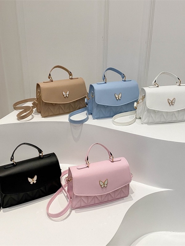 Kis négyzet alakú táska, utcai stílus, PU anyag, vízszintes négyzet alakú forma, cipzár, telefontok