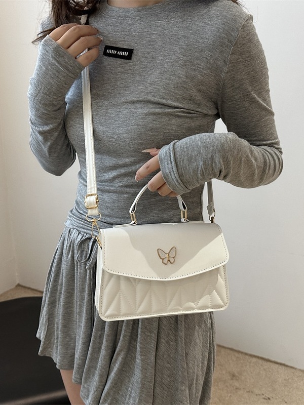 Kis négyzet alakú táska, utcai stílus, PU anyag, vízszintes négyzet alakú forma, cipzár, telefontok