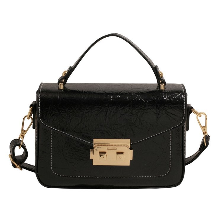 Naistele PU crossbody kott, horisontaalne ruudukujuline kuju, kattega sulgemine, polüestri vooder, üks õlarihm