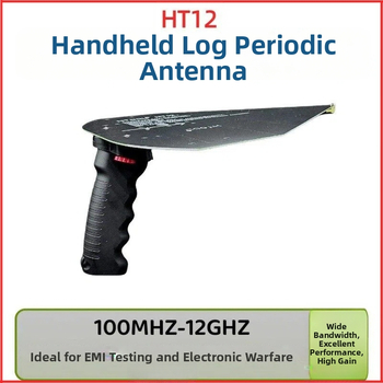 Ht12 rokas logaritmiska antena, 100 MHz–12 GHz, 7–12 dB ieguve, bezvadu
