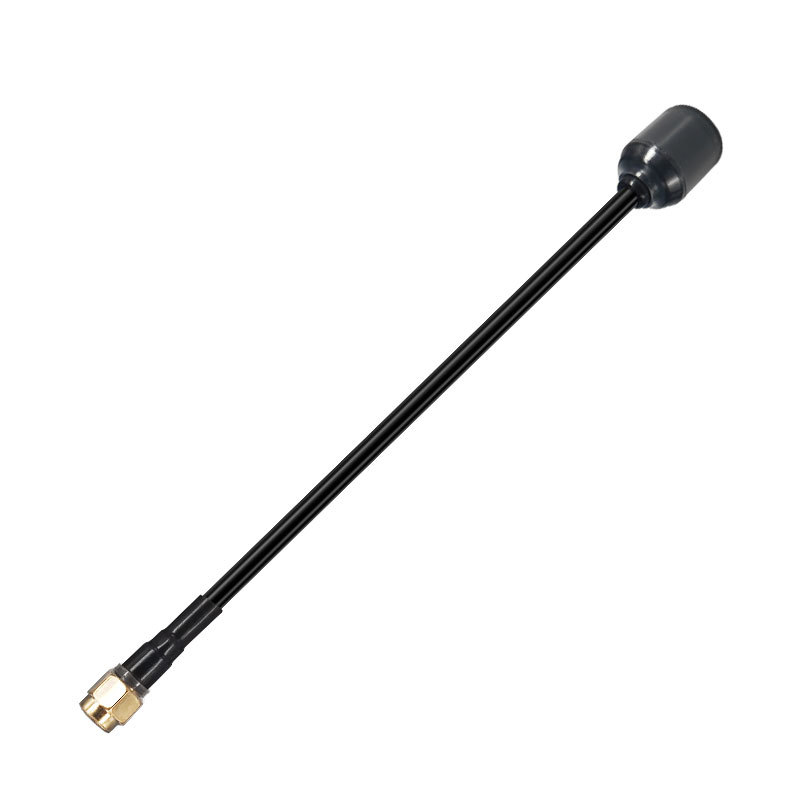 Antena FPV pentru UAV 5,8 GHz – mică antenă tip ciupercă cu câștig înalt, omni-direcțională, conector SMA, cablu 120 mm, 5700–5950 MHz