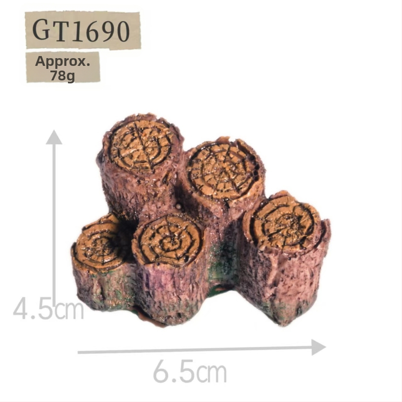 Sveķu mikromazā ainavu dekors ar koka stumbra tiltu un sūnu akvārijam, ģeometriska forma, ķīniešu stils, pielāgota apstrāde, GT1690