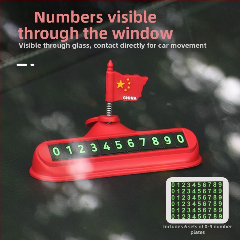 Bevis PVC privremena pločica za parkiranje automobila s telefonskim brojem – model Stop znak, tiskanje logotipa dostupno, dekor za ploču instrumenata