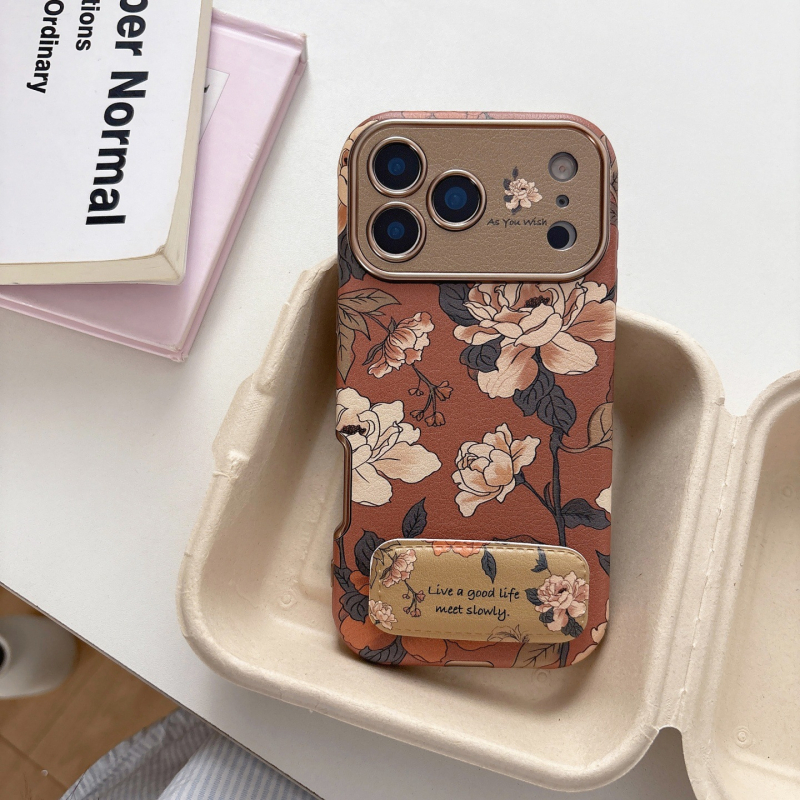 Защитен калъф за телефон – кожен, релефно щампован с флорална шарка, съвместим с iPhone 13 Pro Max, iPhone 13 Pro и iPhone 14 Pro Max