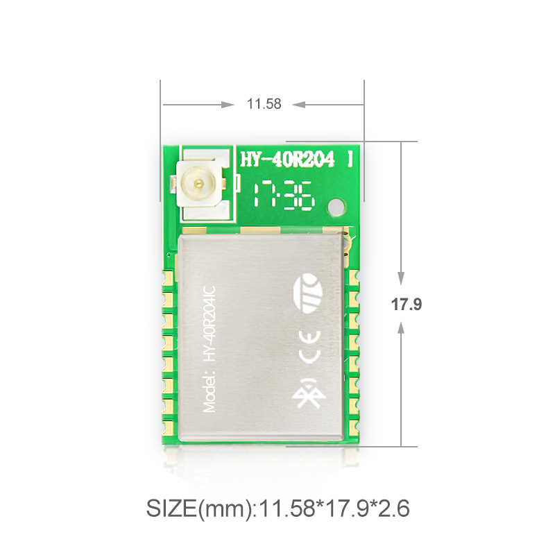 CC2640R2 Bluetooth 5.0 caurspīdīgais pārraidzes modulis, 2402–2480 MHz, 2.4 GHz ISM, antenas savienojuma veidi: PCB/soft/IPEX/keramiska