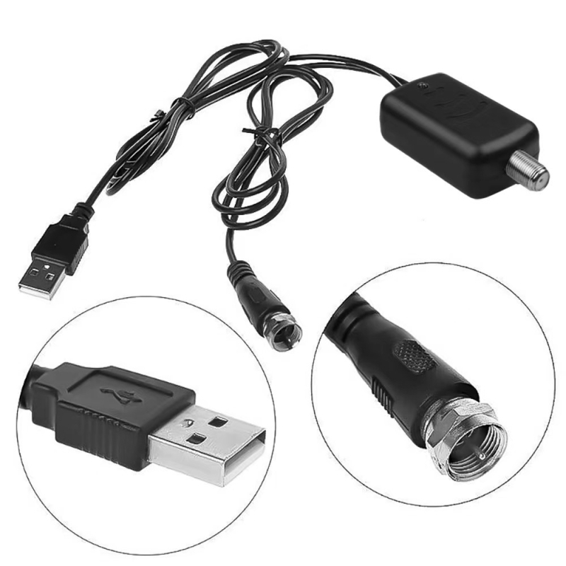 Digitālais TV signāla pastiprinātājs ar zemes viļņa antenu, 25 dBi, zems troksnis, HD kanāli TY