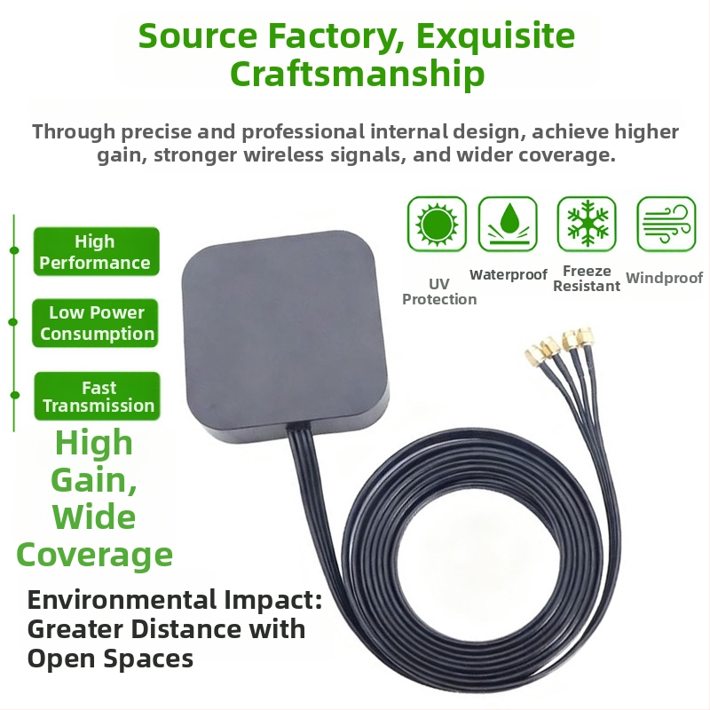 Kabinová anténa pre DTU/NB/3G/4G moduly – štyri-v-jednom univerzálna anténa, plný rozsah 4G/5G