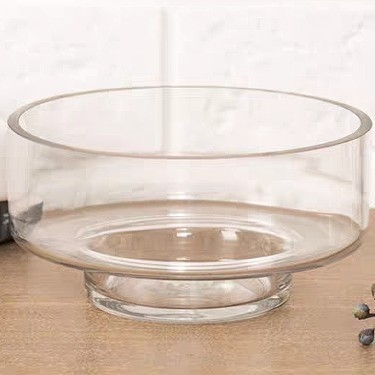 Suport de lumânare din sticlă transparentă, cu bază din lemn și ceramică, mini peisaj hidroponic cu suculente, lucrat manual, design modern minimalist