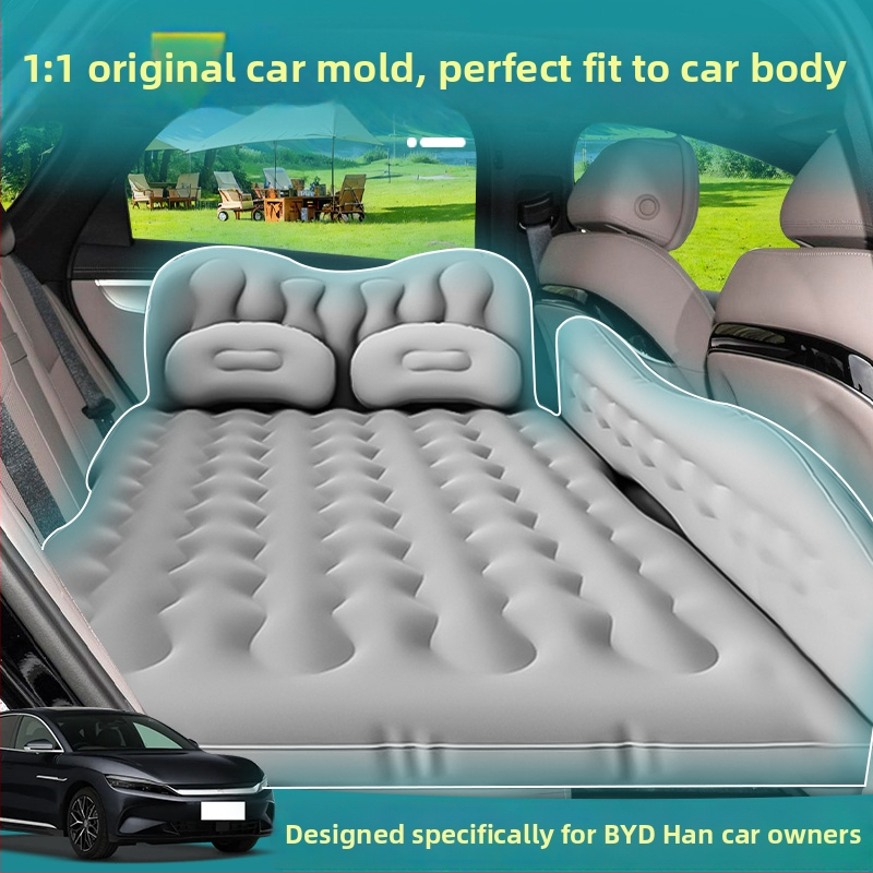 Yaxiu zīmola automašīnas aizmugures sēdekļa gaisa matracis, automātiska piepūšana, 500 kg slodze, flokēts audums, automašīnas sūknis, iekšējai un ārējai lietošanai