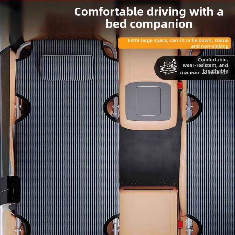 Universāls neizpūšams auto gulta priekš aizmugurējā sēdekļa, saliekamais ceļojumu guļvieta automašīnai (Modelis Hhyhe21n, Oxford audums)