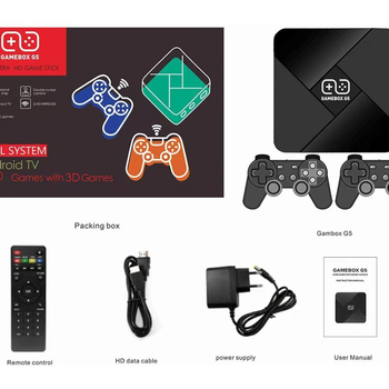 G5 κονσόλα παιχνιδιών με διπλό σύστημα, 4K Android HDMI set-top box, 50K παιχνιδιών