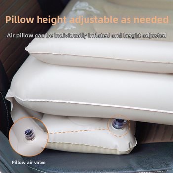 Automobiļīnā uzstādāms bērnu guļammaiss, aizmugures sēdekļa pildviela, materiali PVC un flocking, manuāla piepūšana, universāla saderība