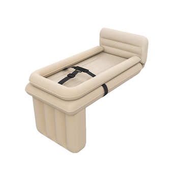 Automobiļīnā uzstādāms bērnu guļammaiss, aizmugures sēdekļa pildviela, materiali PVC un flocking, manuāla piepūšana, universāla saderība