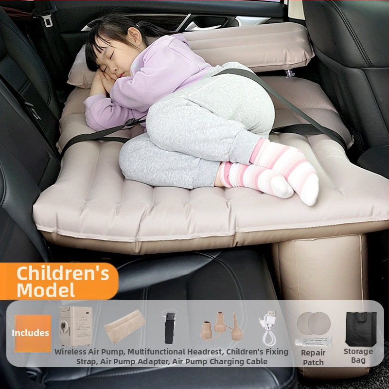 Automātiska uzpūšama auto gulta aizmugures sēdvietai – Modelis P-101, videi draudzīgs PVC, 3 kg, maksimālā slodze 250 kg