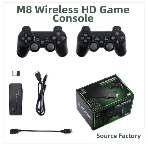 M8 Joysticková herná konzola – pre dvoch hráčov, bezdrôtová, 64-bit OS, 512MB RAM, USB/HDMI