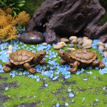 Ornament pentru acvariu din rășină – țestoasă miniatură, peisaj pastoral, realizat din rășină
