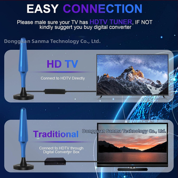 HDTV antena s pojačivačem signala, omni-direkcijski prijem, magnetska baza