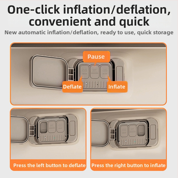 Automobilinis pripučiamas lova bagažinei Tesla Model Y – Enjoy Space, PVC paviršius, svoris 3,7 kg, maksimali apkrova 300 kg