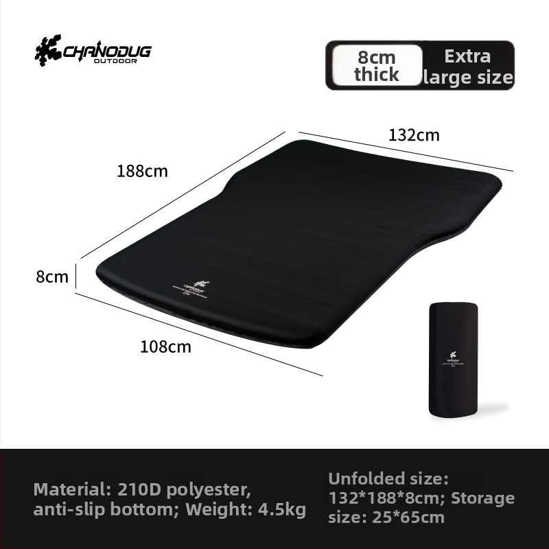 CHANODUG 2‑vietīgs pašpūšams auto guļammaiss, sūkļa spilvens, materiāls Chun yafang, svars 4,5 kg