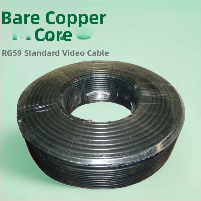 East River RG59 koaksiālais kabel RF signāla pārraidīšanai, PVC korpuss, ROHS sertifikāts