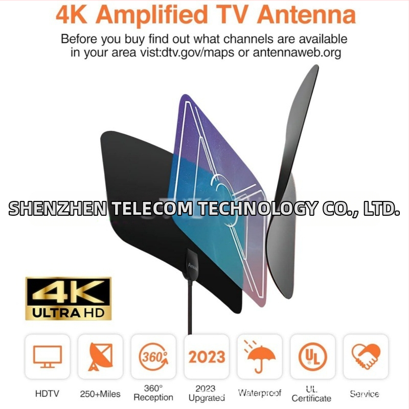 TEOU HDTV plāna filmas antena DVB-T2 digitālajai televīzijai