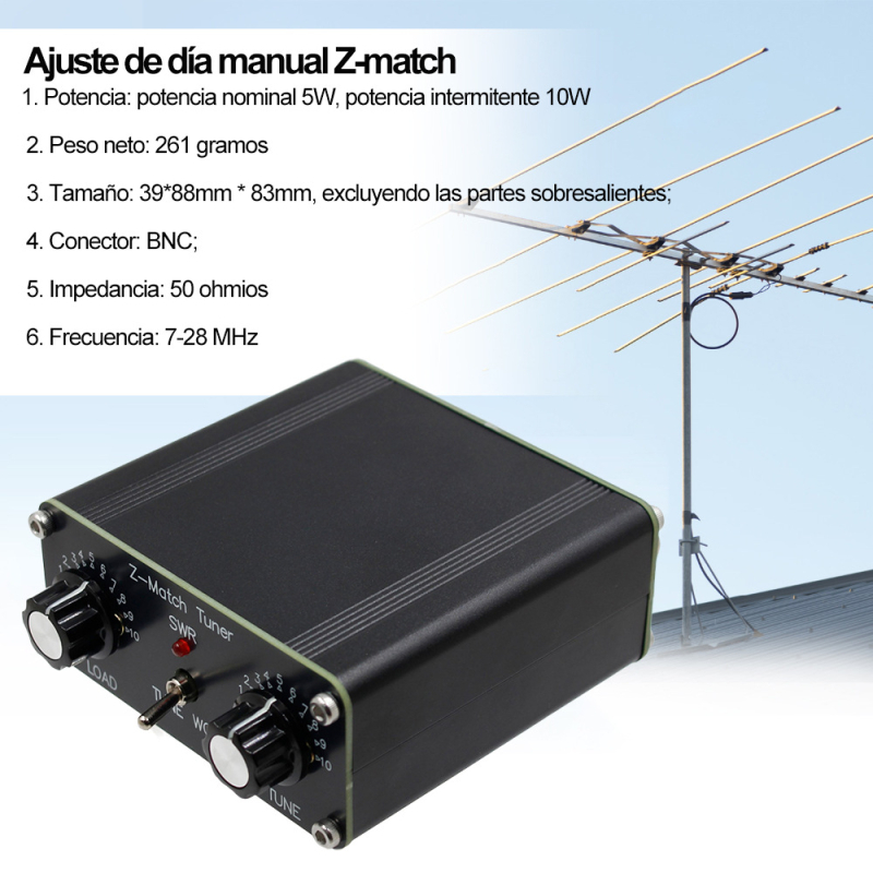 Z-Match QRP kézi antenna-tuner HAM rádióhoz