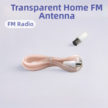 HCY Ant-08 FM radio antena, T-tip prozirna, IEC ženski konektor, dipolni dizajn