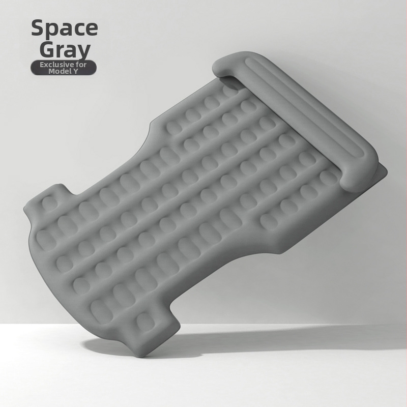 Tesla Model Y aizmugures sēdekļa auto paklājs, biezs flokēts materiāls, elektriska piepūšana, maksimālā slodze 500 kg, izdrukāts logo