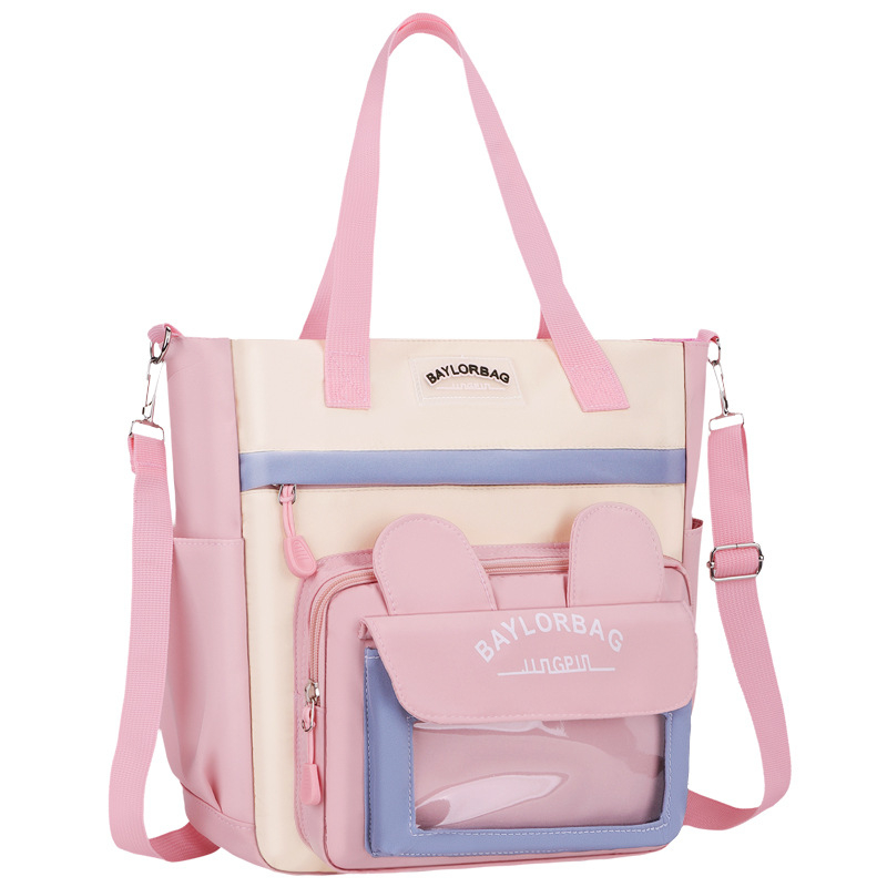 Bērnu mācību soma primārajai skolai — cross-body plecu soma, ūdensizturīga un ļoti viegla, Oxford audums, poliestera oderējums