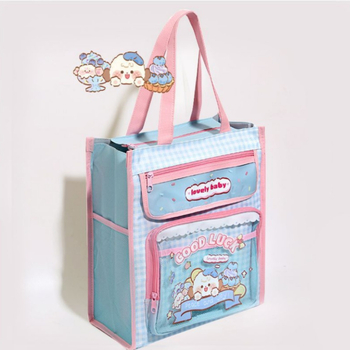 Butterfly Chuang Oxford auduma skolas soma primārās skolas skolēniem – lielas ietilpības soma papildmācībām, dzīvnieku raksts, rāvējslēdzējs, iekšējā odere no neilona