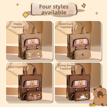 Vaikų tote krepšys mokyklai – Oxford audinys, atsparus vandeniui, ultra lengvas, atsparus dilimui, anime raštas