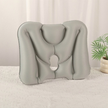 Pašuzpūšams spilvens ceļojumiem ārā — Materiāls: Polyester Fiber Composite TPU; Zīmols: Hongxin; Modelis: HX01; Stils: V tips, āra ceļojumu pūšamais spilvens; Svars: 120 g