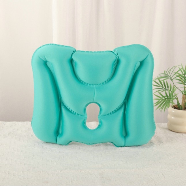 Pašuzpūšams spilvens ceļojumiem ārā — Materiāls: Polyester Fiber Composite TPU; Zīmols: Hongxin; Modelis: HX01; Stils: V tips, āra ceļojumu pūšamais spilvens; Svars: 120 g