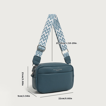 Geantă crossbody mică din PU pentru femei, stil Fresh and Sweet, formă pătrată orizontală, închidere cu fermoar, buzunar pentru telefon — primăvara 2025