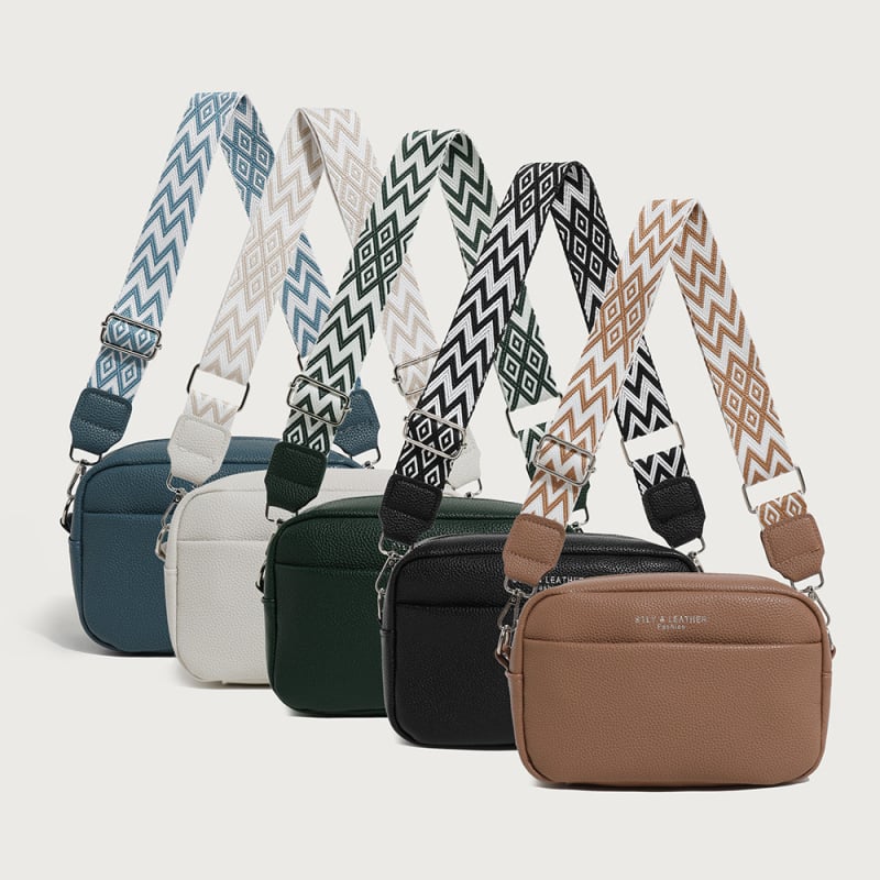 Geantă crossbody mică din PU pentru femei, stil Fresh and Sweet, formă pătrată orizontală, închidere cu fermoar, buzunar pentru telefon — primăvara 2025
