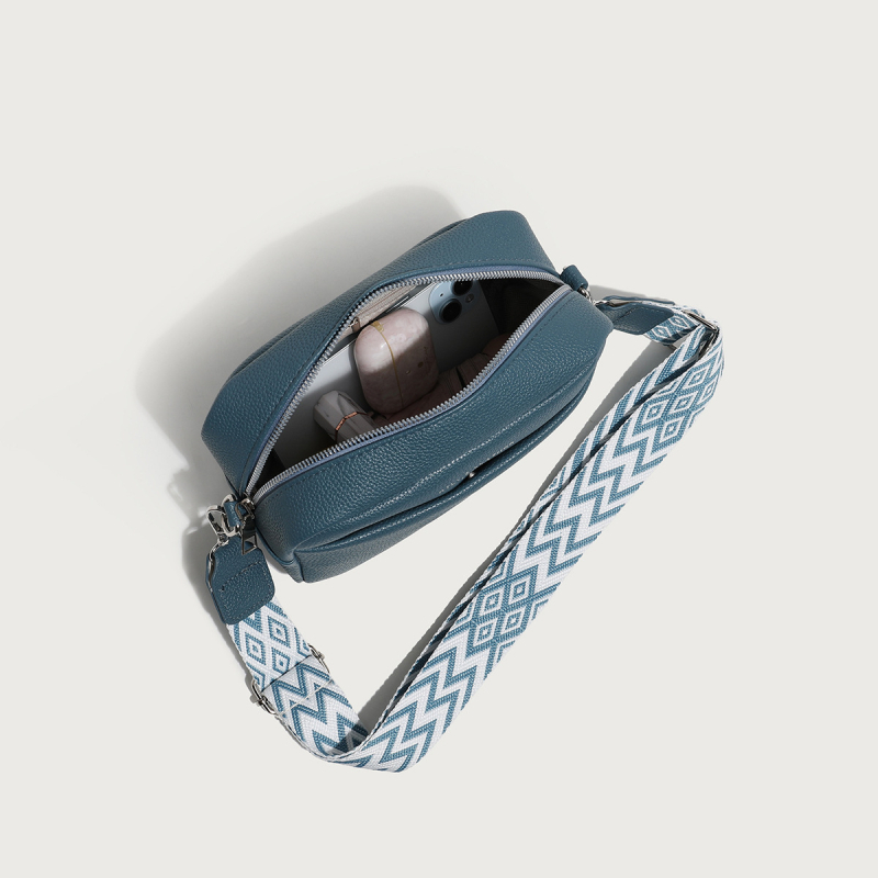 Geantă crossbody mică din PU pentru femei, stil Fresh and Sweet, formă pătrată orizontală, închidere cu fermoar, buzunar pentru telefon — primăvara 2025